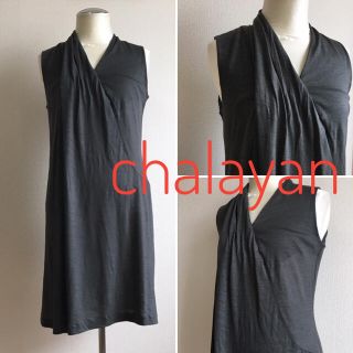 チャラヤン(CHALAYAN)のchalayan チャラヤン　アシンメトリー　ワンピース　フサインチャラヤン(ひざ丈ワンピース)