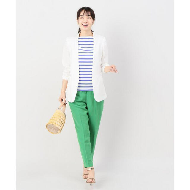 Spick & Span(スピックアンドスパン)の2019SS Spick & Span クロップドストレートパンツ グリーン 緑 レディースのパンツ(クロップドパンツ)の商品写真