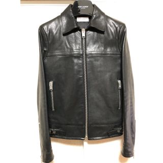 サンローランパリ 16AW L17/443517 Y5NQ1 クラシックモーターサイクルライダースレザージャケット  メンズ 42