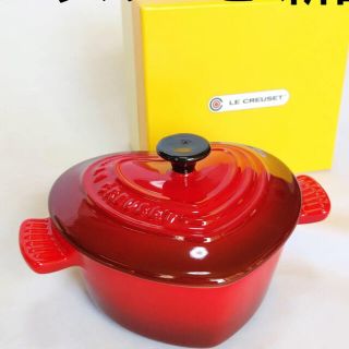 ルクルーゼ(LE CREUSET)のLE CREUSET ココット チェリーレッド　レアハート(食器)