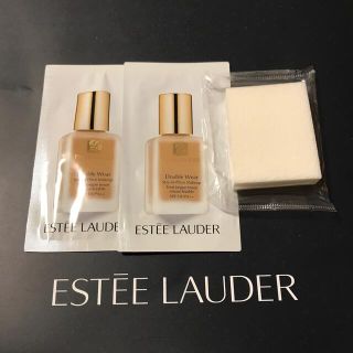 エスティローダー(Estee Lauder)のエスティーローダー　ファンデーション  2袋&スポンジ(サンプル/トライアルキット)