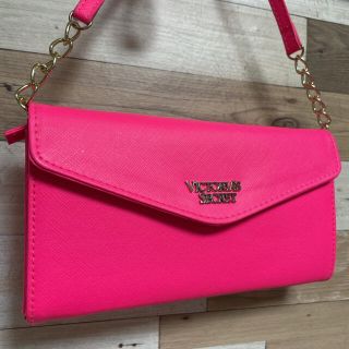 ヴィクトリアズシークレット(Victoria's Secret)の【Victoria's Secret】ショルダーウォレット♪肩掛け財布　ピンク♡(ショルダーバッグ)