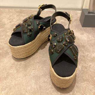 マルニ(Marni)のMARNI ビジュー プラットフォーム サンダル(サンダル)