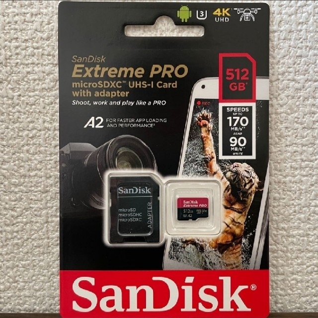 サンディスク SanDisk Extreme PRO microSD 512GBアダプター付き