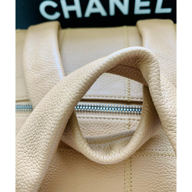 【専用】CHANEL ハンドバッグ　チョコバー キャビアスキン ベージュ