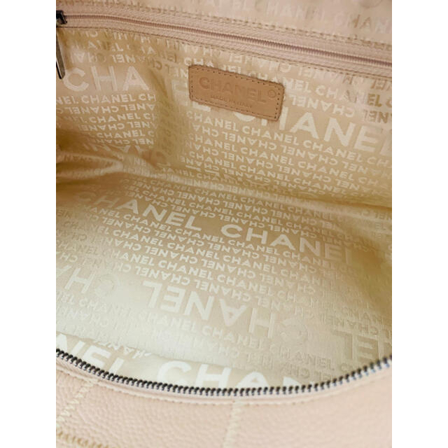 CHANEL(シャネル)の【専用】CHANEL ハンドバッグ　チョコバー キャビアスキン ベージュ レディースのバッグ(ハンドバッグ)の商品写真