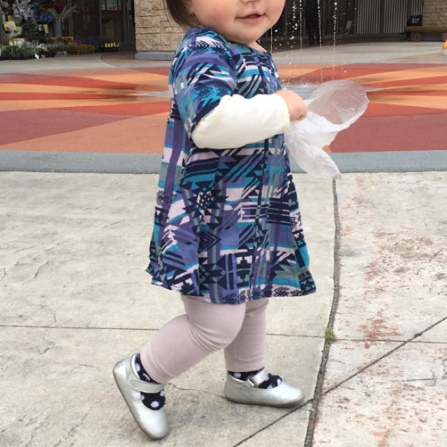 Old Navy(オールドネイビー)のoldnavy 5分袖ワンピース キッズ/ベビー/マタニティのキッズ服女の子用(90cm~)(ワンピース)の商品写真