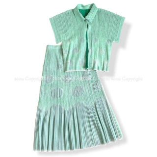 プリーツプリーズイッセイミヤケ(PLEATS PLEASE ISSEY MIYAKE)のPLEATS PLEASEプリーツプリーズ プリーツ ドット水玉 セットアップ(その他)