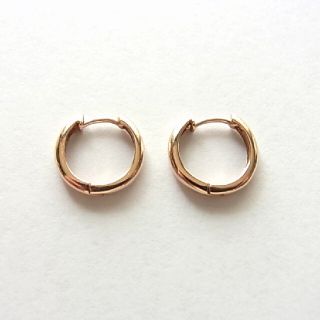 キャラット(Carat)のキャラット K18PG中折れ式フープピアス(ピアス)