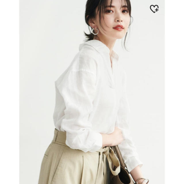 UNIQLO(ユニクロ)のプレミアムリネンスキッパーシャツ（長袖） レディースのトップス(シャツ/ブラウス(長袖/七分))の商品写真