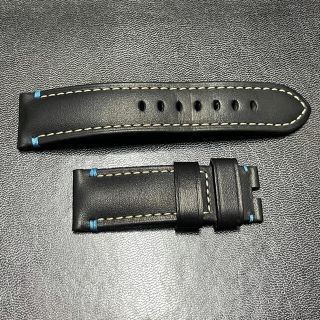 パネライ(PANERAI)のパネライ 純正 カーフベルト 黒 24/22mm 尾錠用 PNMXE08RPH(レザーベルト)