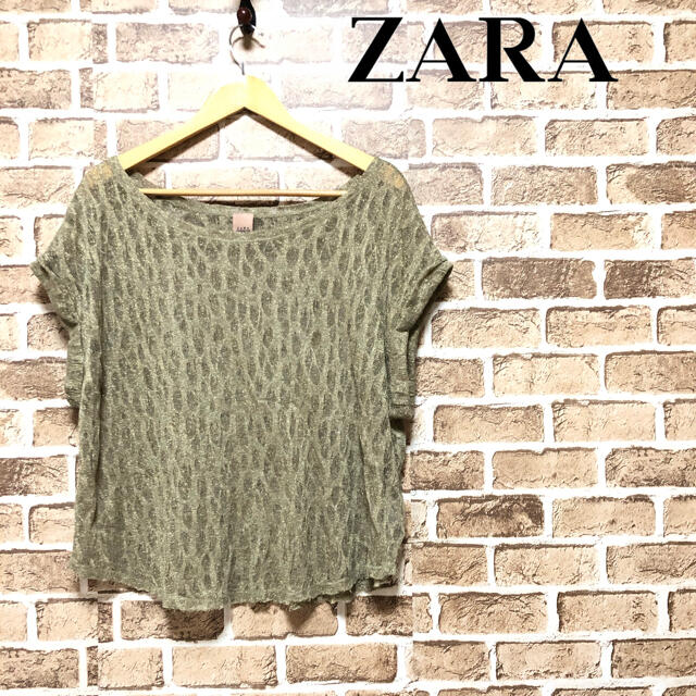 ZARA(ザラ)の【希少】❤ザラ トラファルック❤ シャツ ブラウス 茶色 〈M〉 春 夏 薄手 レディースのトップス(Tシャツ(半袖/袖なし))の商品写真