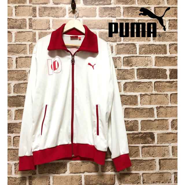 PUMA - 【超人気】❤プーマ❤ ジャージ ジャケット 白 赤 〈M〉 PUMA