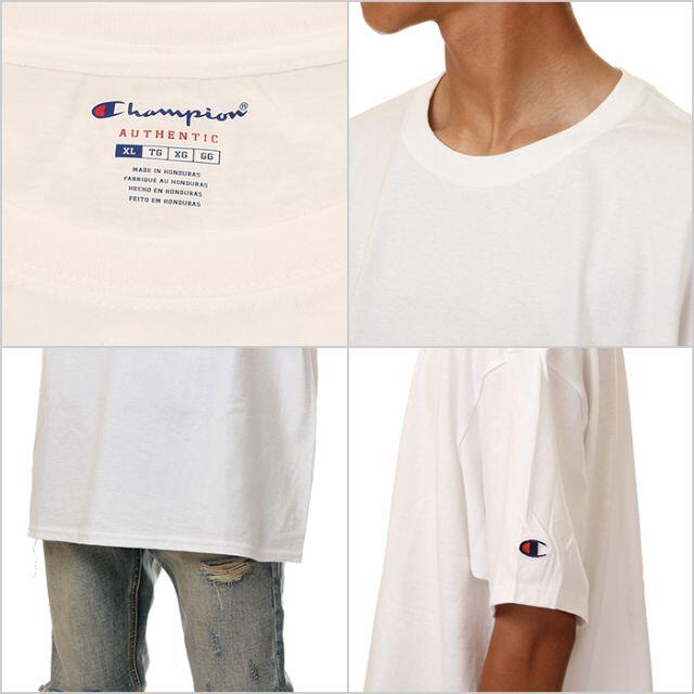 Champion(チャンピオン)の【訳あり】チャンピオン Tシャツ 白 XL メンズ 無地 半袖 大きいサイズ メンズのトップス(Tシャツ/カットソー(半袖/袖なし))の商品写真