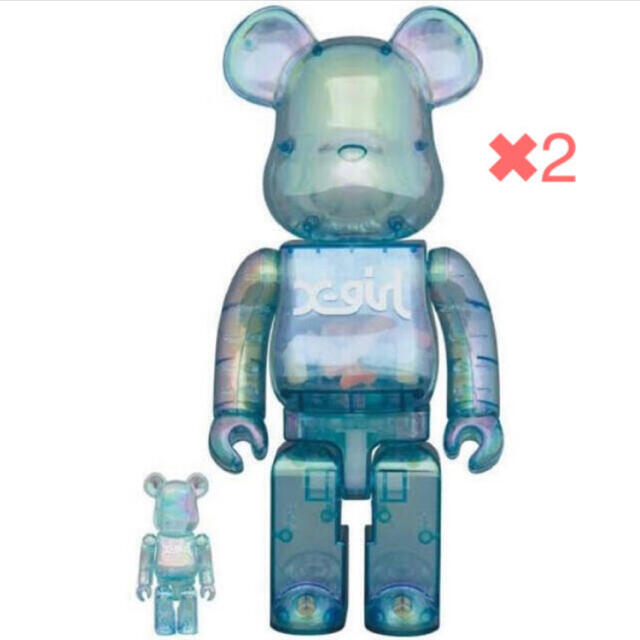 MEDICOM TOY - BE@RBRICK X-girl 2021 100％ & 400％　2セット