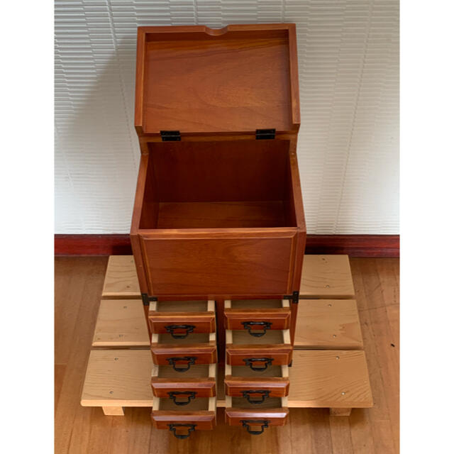 薬箱　木製　アンティーク家具　小物入れ　アクセサリー入れ 097746510619f00a977c0e7344e5df