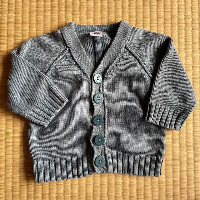 PETIT BATEAU(プチバトー)のプチバトー　ベビーカーディガン　12m/74cm キッズ/ベビー/マタニティのベビー服(~85cm)(カーディガン/ボレロ)の商品写真