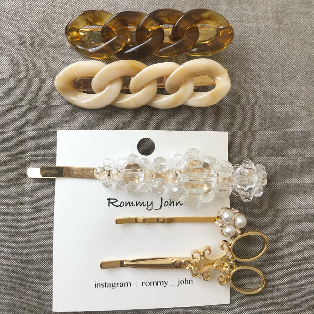 ★Rommy John★ヘアピン 3本セット&ノーブランドチェーンヘアクリップ レディースのヘアアクセサリー(ヘアピン)の商品写真