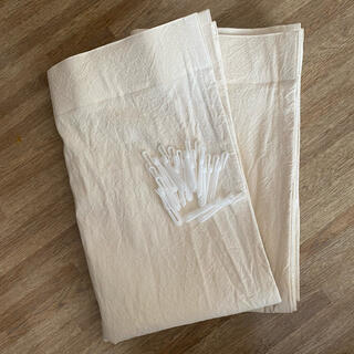 ムジルシリョウヒン(MUJI (無印良品))の無印良品 綿洗いざらしノンプリーツカーテン 生成 114×183.5 2枚組(カーテン)
