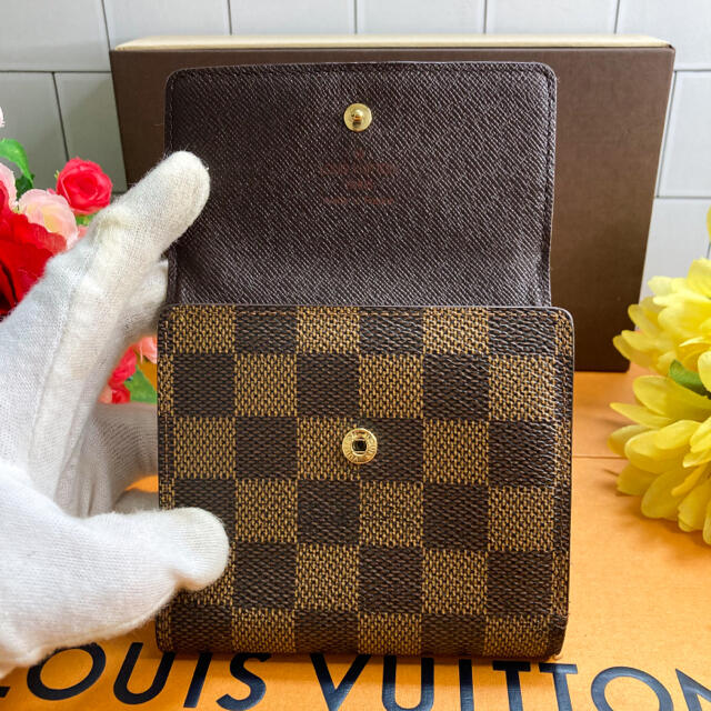 LOUIS VUITTON(ルイヴィトン)の極美品✨ ルイヴィトン 三つ折り 財布 ポルトモネ ビエ カルトクレディ ダミエ メンズのファッション小物(折り財布)の商品写真