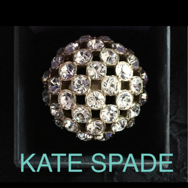 ☆美品☆【KATE SPADE ケイトスペード】ビジューゴールドリング