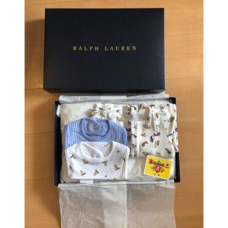 ラルフローレン(Ralph Lauren)の新品！ラルフローレン　長袖カバーオール　スタイ　セット　箱あり(カバーオール)