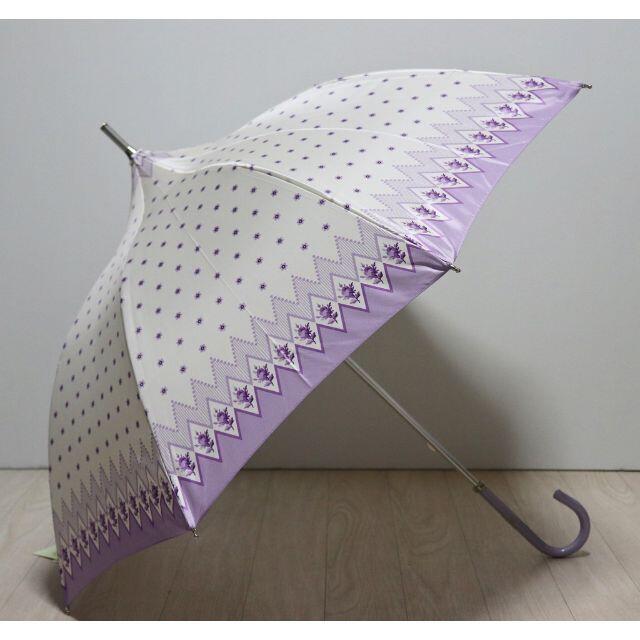 傘新品【ラデュレ】人気の洋風パゴダ傘 ラベンダー色の綺麗な花柄 長傘 雨傘