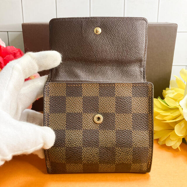 LOUIS VUITTON(ルイヴィトン)の良品✨ ルイ ヴィトン 三つ折り 財布 ポルトモネ ビエ カルトクレディ ダミエ メンズのファッション小物(折り財布)の商品写真