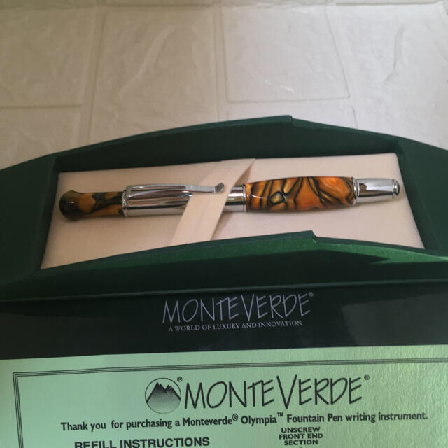 Monteverde(モンテベルデ)のRan様専用 新品 ビンテージ モンテベルデ オリンピア タイガーアイ 万年筆 インテリア/住まい/日用品の文房具(ペン/マーカー)の商品写真