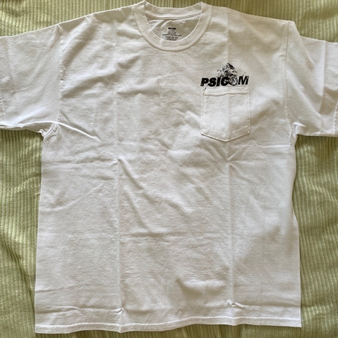 サイコム　PSICOM コットン　胸ポケット　Tシャツ　XL 白 1