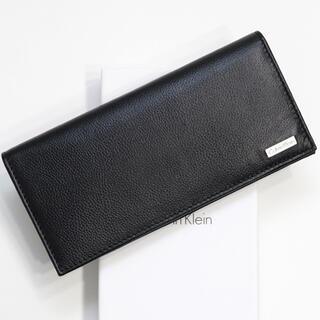 カルバンクライン(Calvin Klein)の新品 カルバンクライン 財布 二つ折り 長財布 コインケース レザー ブラック(長財布)