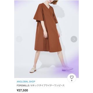 アングローバルショップ(ANGLOBAL SHOP)の【専用】アングローバルショップ　フォードミルズ　ワンピース　ブラウン(ひざ丈ワンピース)