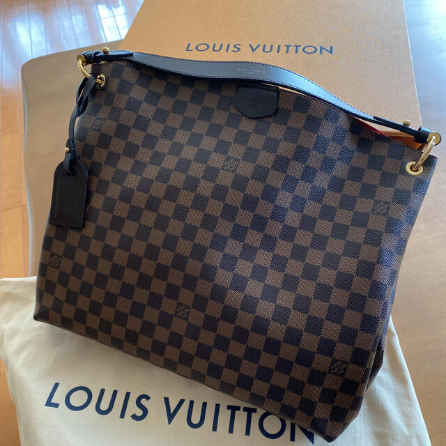 ルイヴィトン　LOUIS VUITTON グレースフルMM ダミエ　美品縦⇒350cm