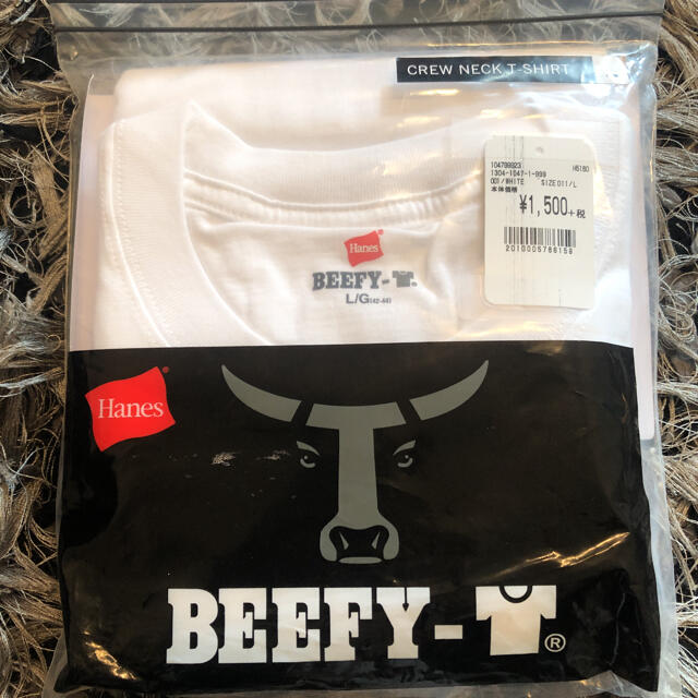 Hanes(ヘインズ)の¥ellow bucks愛用　Hanes BEEFY-T Lサイズ メンズのトップス(Tシャツ/カットソー(半袖/袖なし))の商品写真