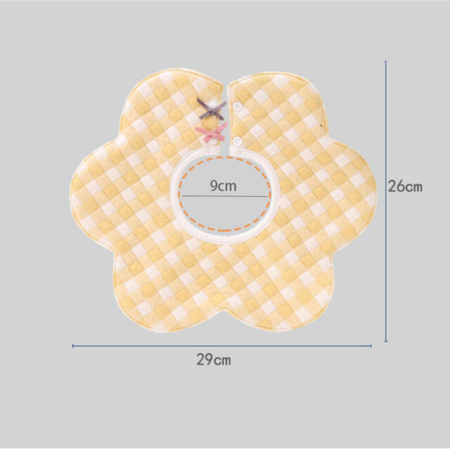 4枚　新作 高品質　防水　可愛いフラワー型　ベビースタイ　よだれかけ キッズ/ベビー/マタニティのこども用ファッション小物(ベビースタイ/よだれかけ)の商品写真