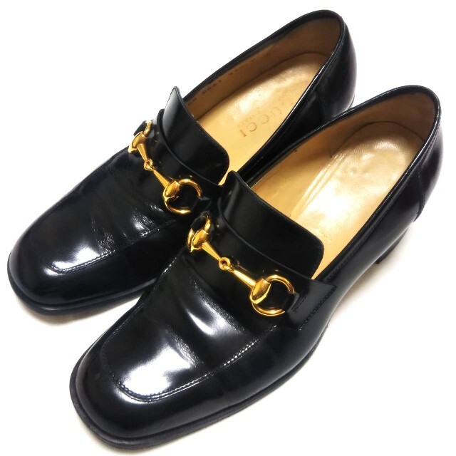 美品 GUCCI 37,5C ホースビットローファー レザー あなたにおすすめの