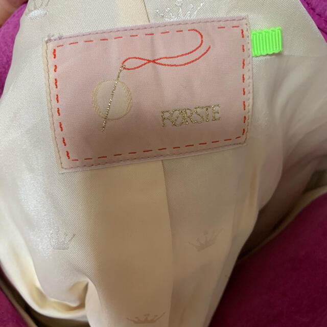 FORSTE(フェアステ)のフェアステ ライダースジャケット ピンク サイズ2 レディースのジャケット/アウター(ライダースジャケット)の商品写真