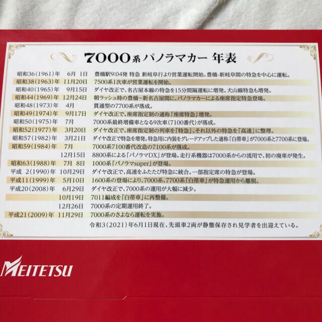 7000系パノラマカー60th記念乗車券　券番7047 他サイト出品中 チケットの乗車券/交通券(鉄道乗車券)の商品写真