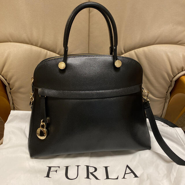 フルラ FURLA パイパー レディース ハンドバッグ レザー ブラック 黒