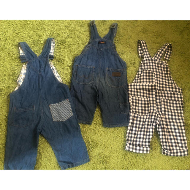 訳あり。。オーバーオール３セット。。110&120 キッズ/ベビー/マタニティのキッズ服男の子用(90cm~)(パンツ/スパッツ)の商品写真