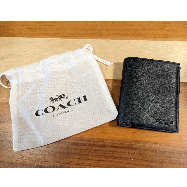 COACH(コーチ)のコーチ　二つ折り財布　メンズ　黒 メンズのファッション小物(折り財布)の商品写真