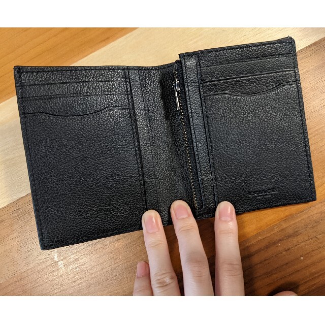 COACH(コーチ)のコーチ　二つ折り財布　メンズ　黒 メンズのファッション小物(折り財布)の商品写真