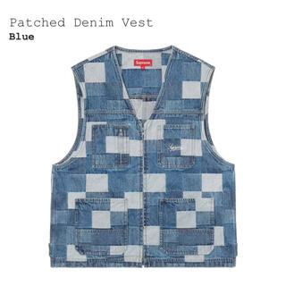 シュプリーム(Supreme)の定価以下シュプリームPatched Denim Vest  blue Sサイズ(ベスト)