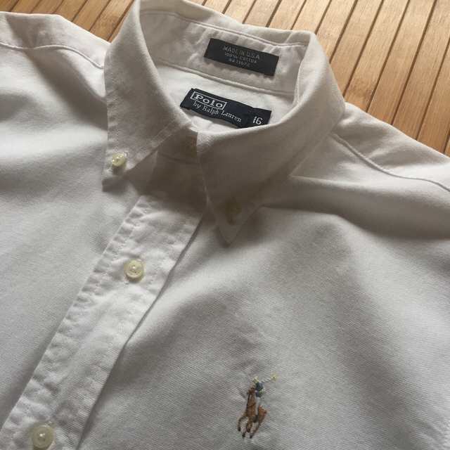 Ralph Lauren(ラルフローレン)のラルフローレン　ボタンダウンシャツ　ボーイズサイズ16 レディースのトップス(シャツ/ブラウス(長袖/七分))の商品写真