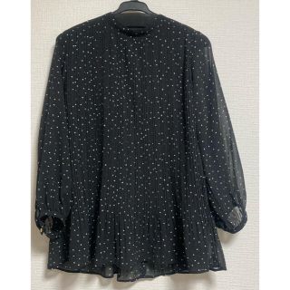 プラステ(PLST)のさぼ様専用　美品　PLST 今季シフォンドットブラウス M(シャツ/ブラウス(長袖/七分))