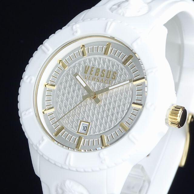 【新品即納】ヴェルサス ヴェルサーチ 高級 メンズ腕時計 ホワイトシリコン 防水 腕時計(アナログ)