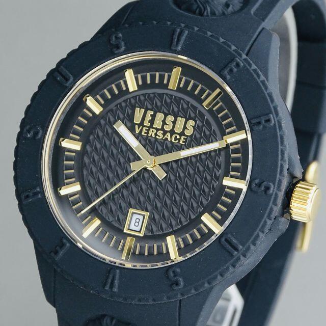ヴェルサス ヴェルサーチ 高級メンズ腕時計 43mm ブラック 黒