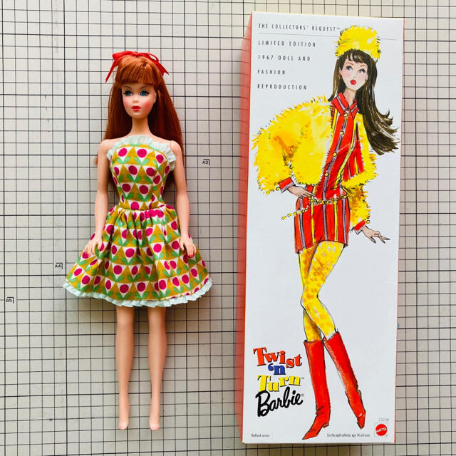 Barbie(バービー)の(中古)マテル 復刻バービー ツイスト&ターン スマッシュルー(レッドヘア) キッズ/ベビー/マタニティのおもちゃ(ぬいぐるみ/人形)の商品写真