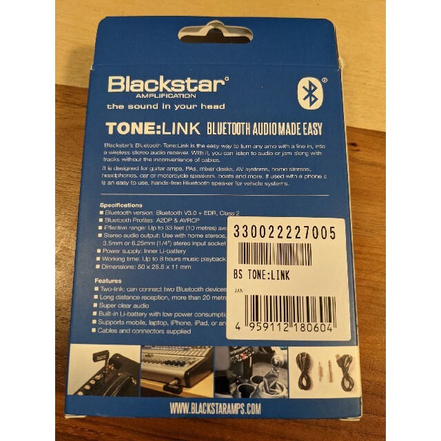 Blackstar ブルートゥース オーディオ レシーバー TONE:LINK スマホ/家電/カメラのオーディオ機器(その他)の商品写真