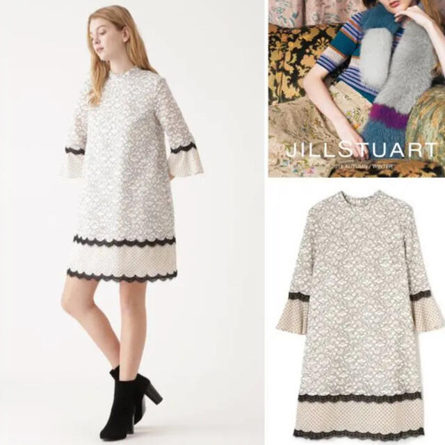 JILLSTUART(ジルスチュアート)の本日限定値下げ JILLSTUART ミリーレースワンピース レディースのワンピース(ひざ丈ワンピース)の商品写真